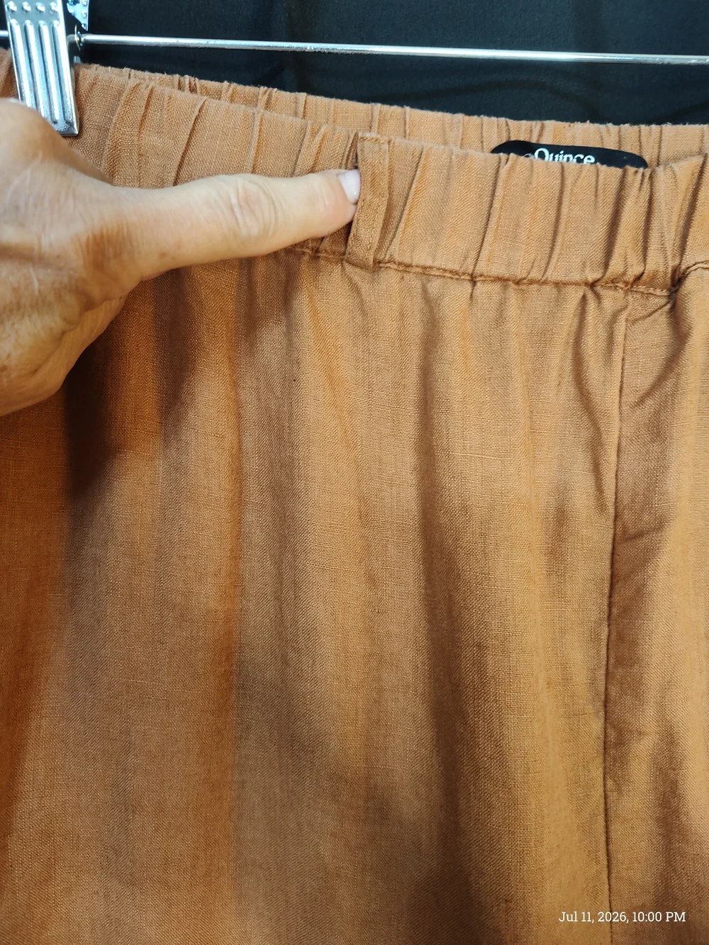 Quince XL 100% European Cotton Wide Leg Pants in Terracotta Leisure Travel